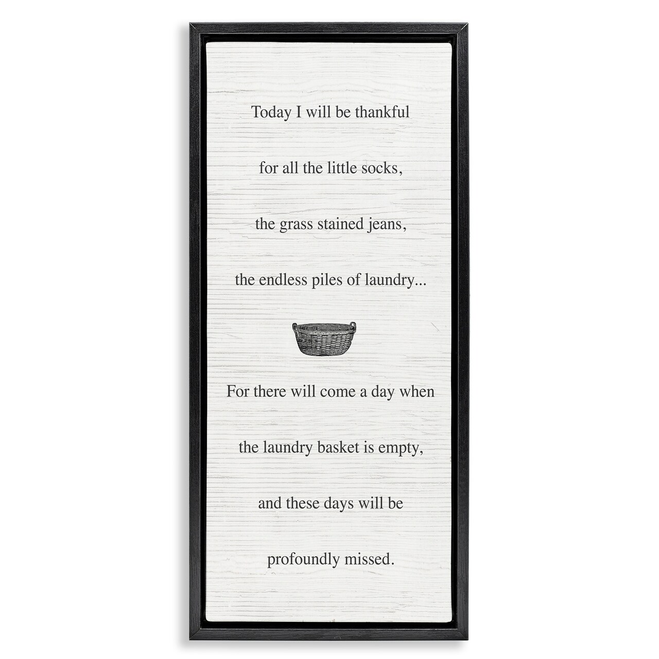 Stupell Industries Thankful Parenting Family Phrase Framed Floater Canvas Wall Art